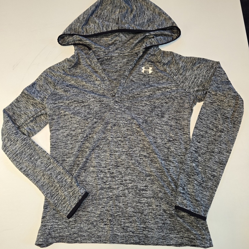 Under Armour Women's Running Lightweight Black Grary Pullover Hoodie‎ Size Med